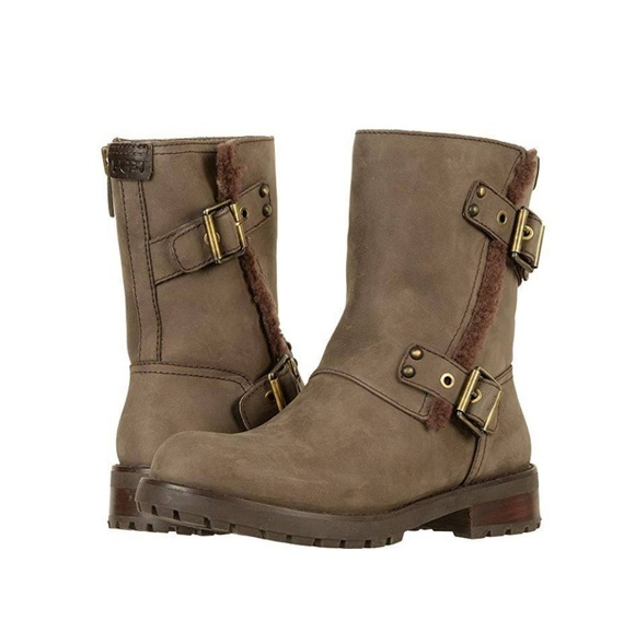 ugg niels biker boots black